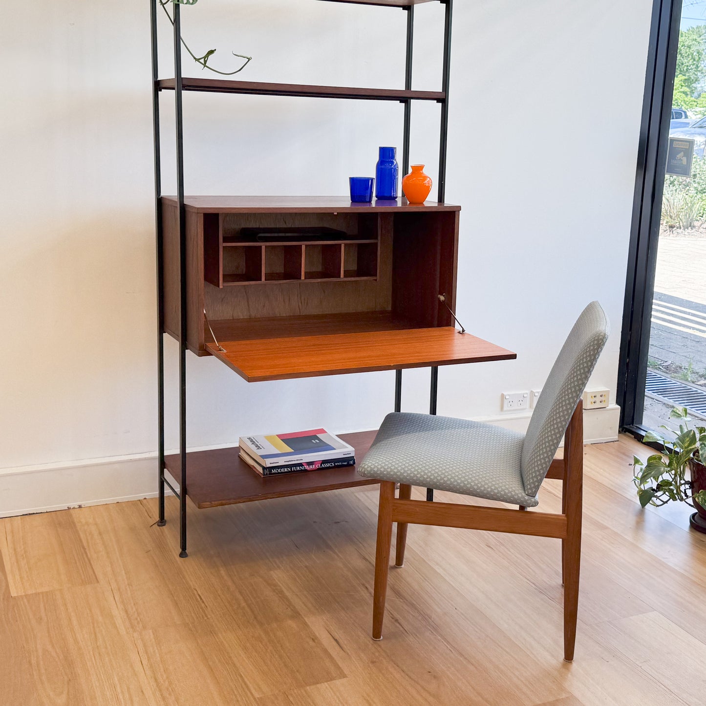 Avalon Furniture mid century customisable shelving unit / desk