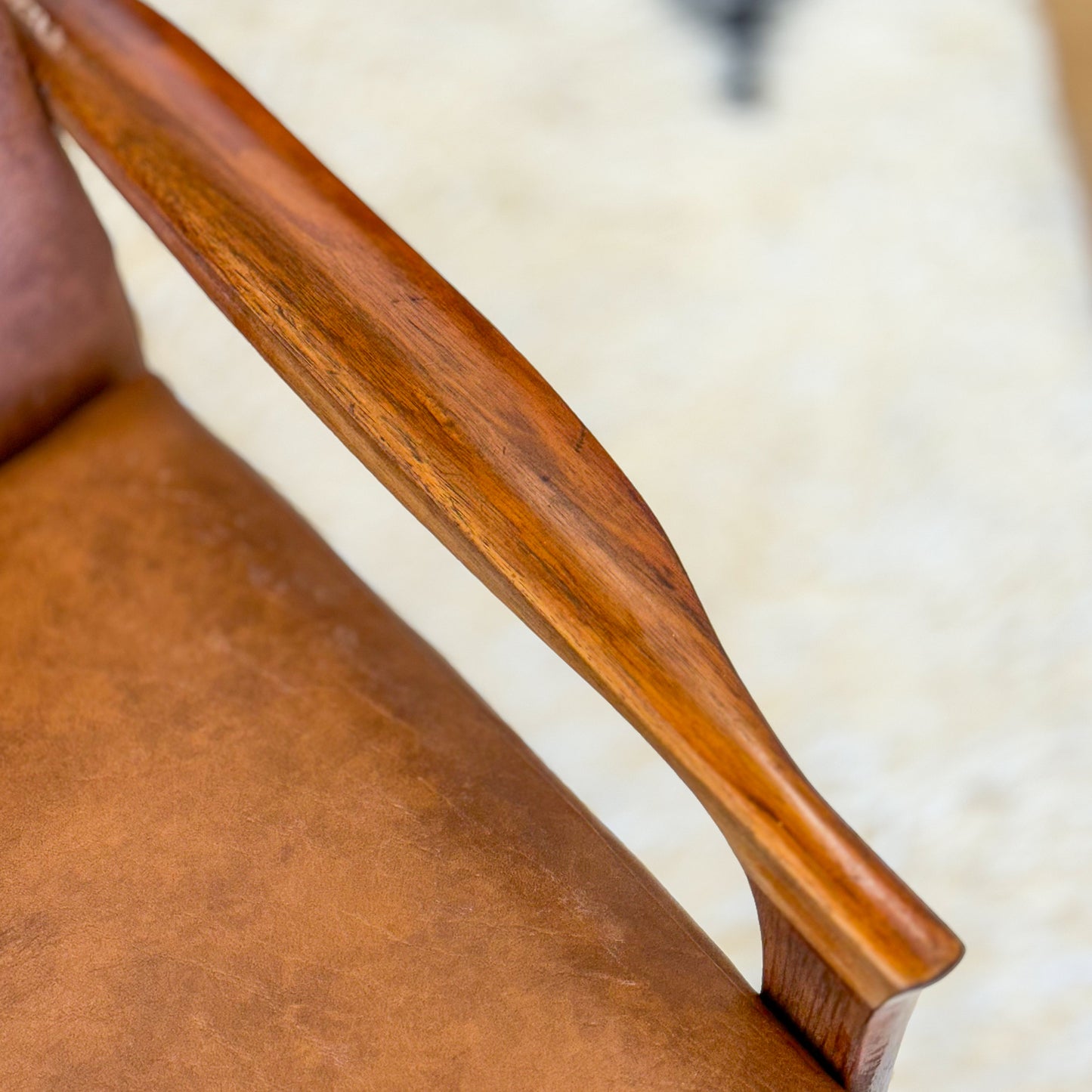 Mid century teak armchair