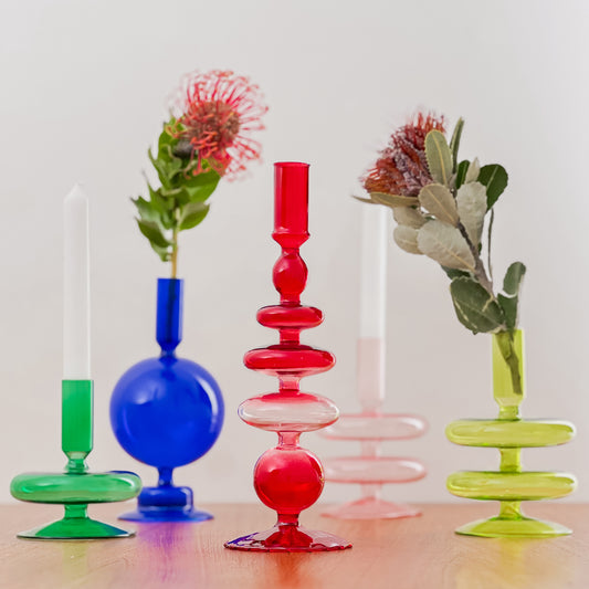 Borosilicate glass candle holders