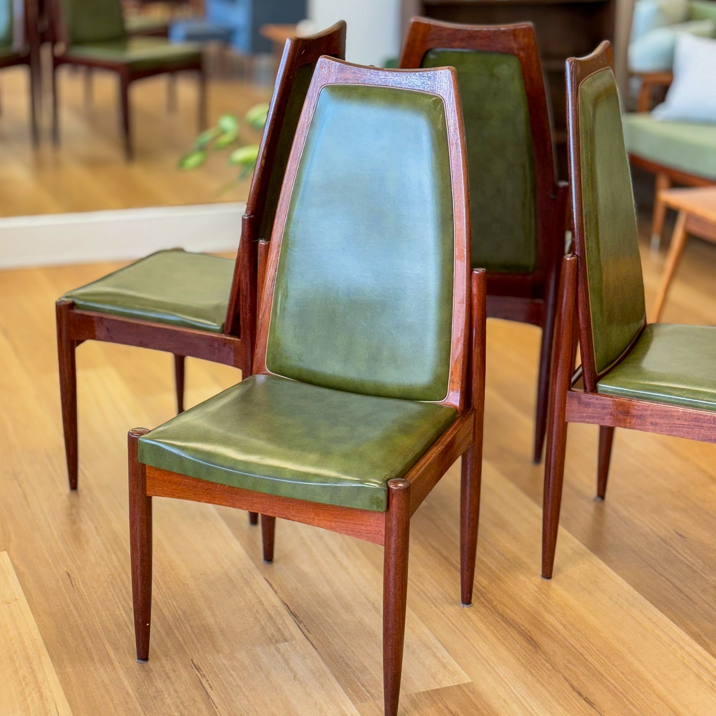 Set of four Chiswell vinyl dining chairs