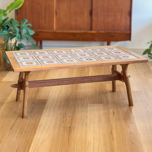 Danish Oak tiled top table