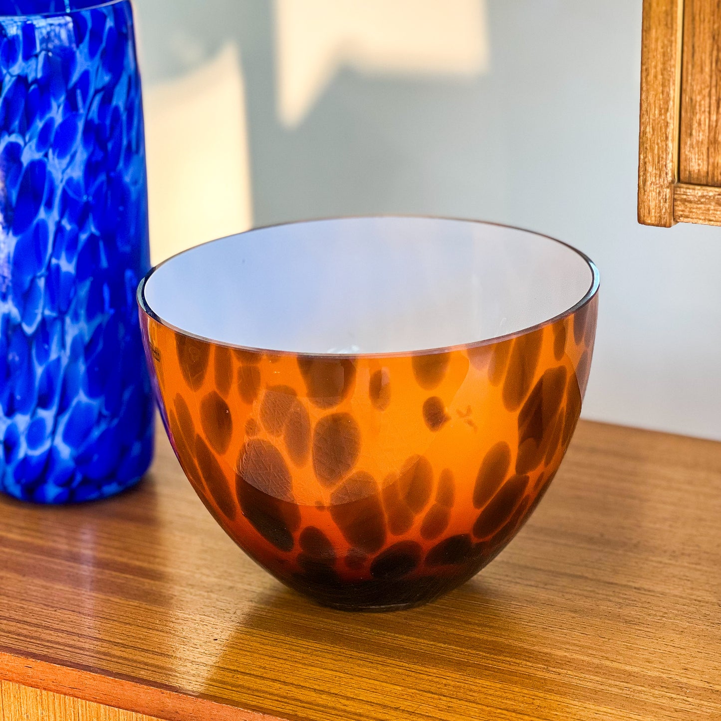 Polish Glass Leopard Print Bowl