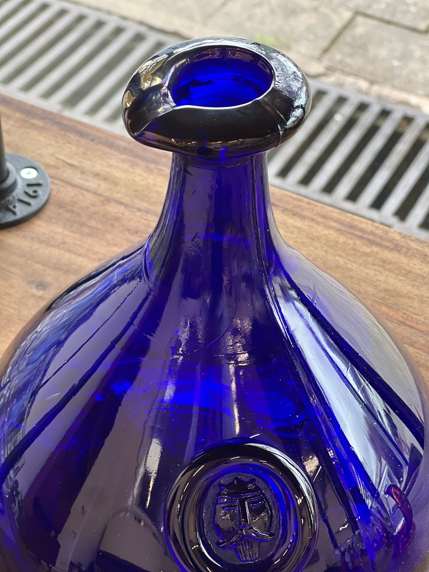 Holmegaard blue carafe