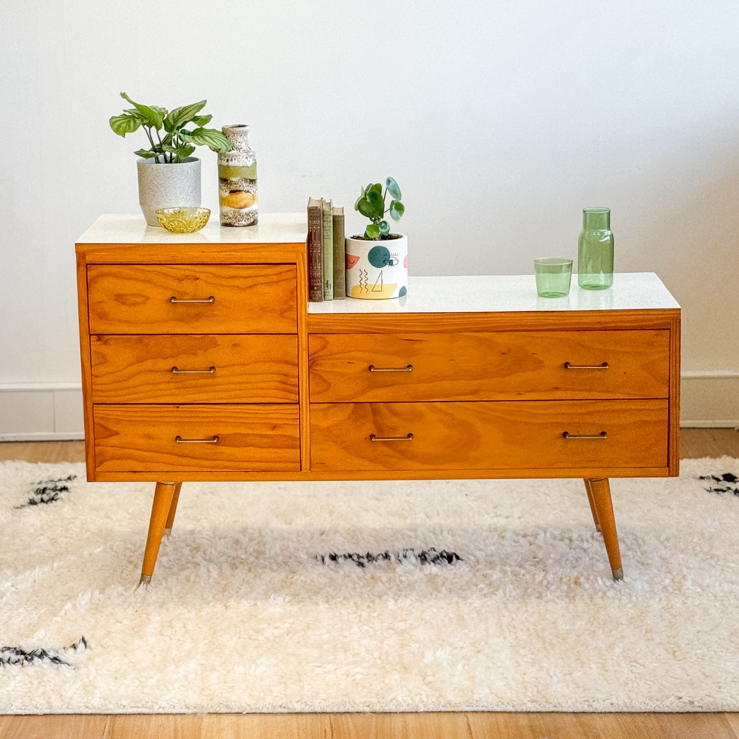 Handmade vintage telephone table