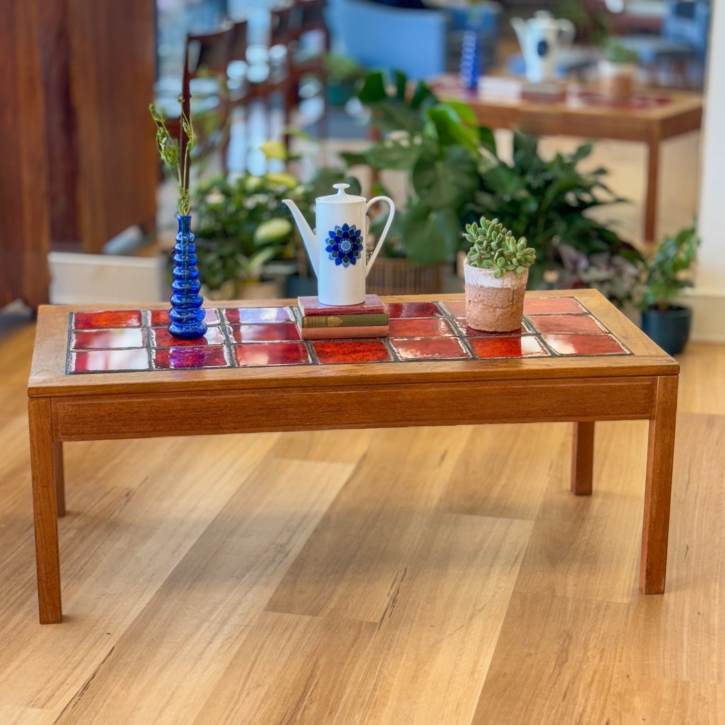 Vintage 1970s tiled top coffee table