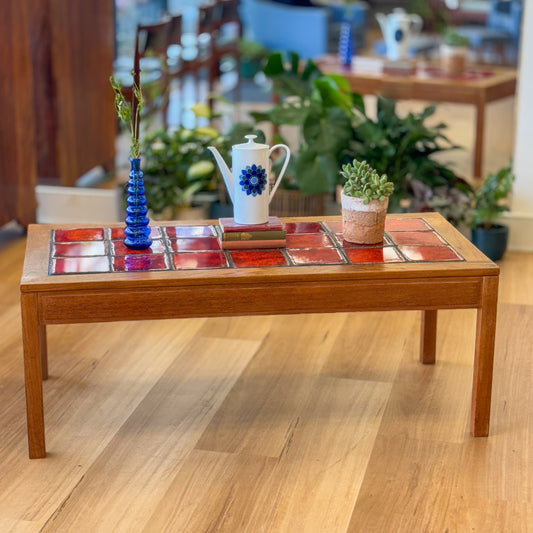 Vintage 1970s tiled top coffee table