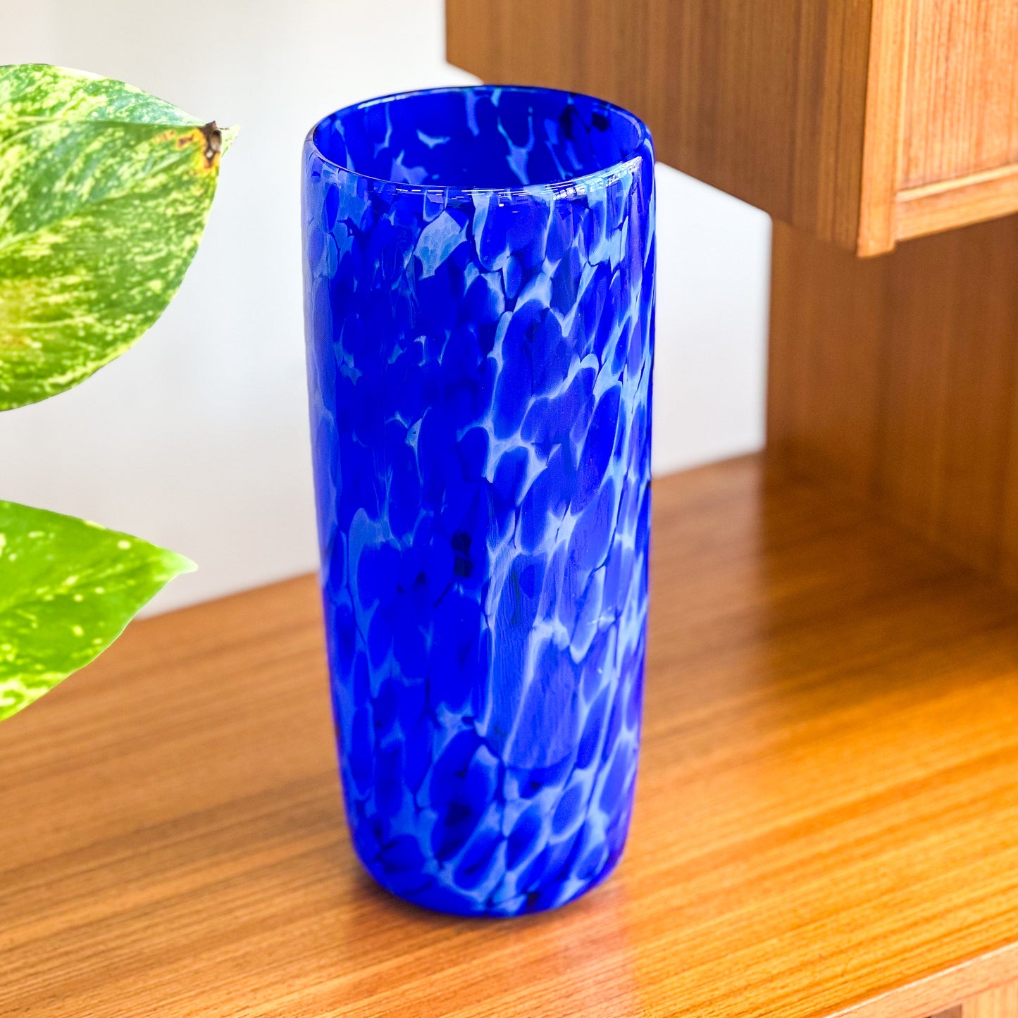 Hand blown art glass vase by Nosh