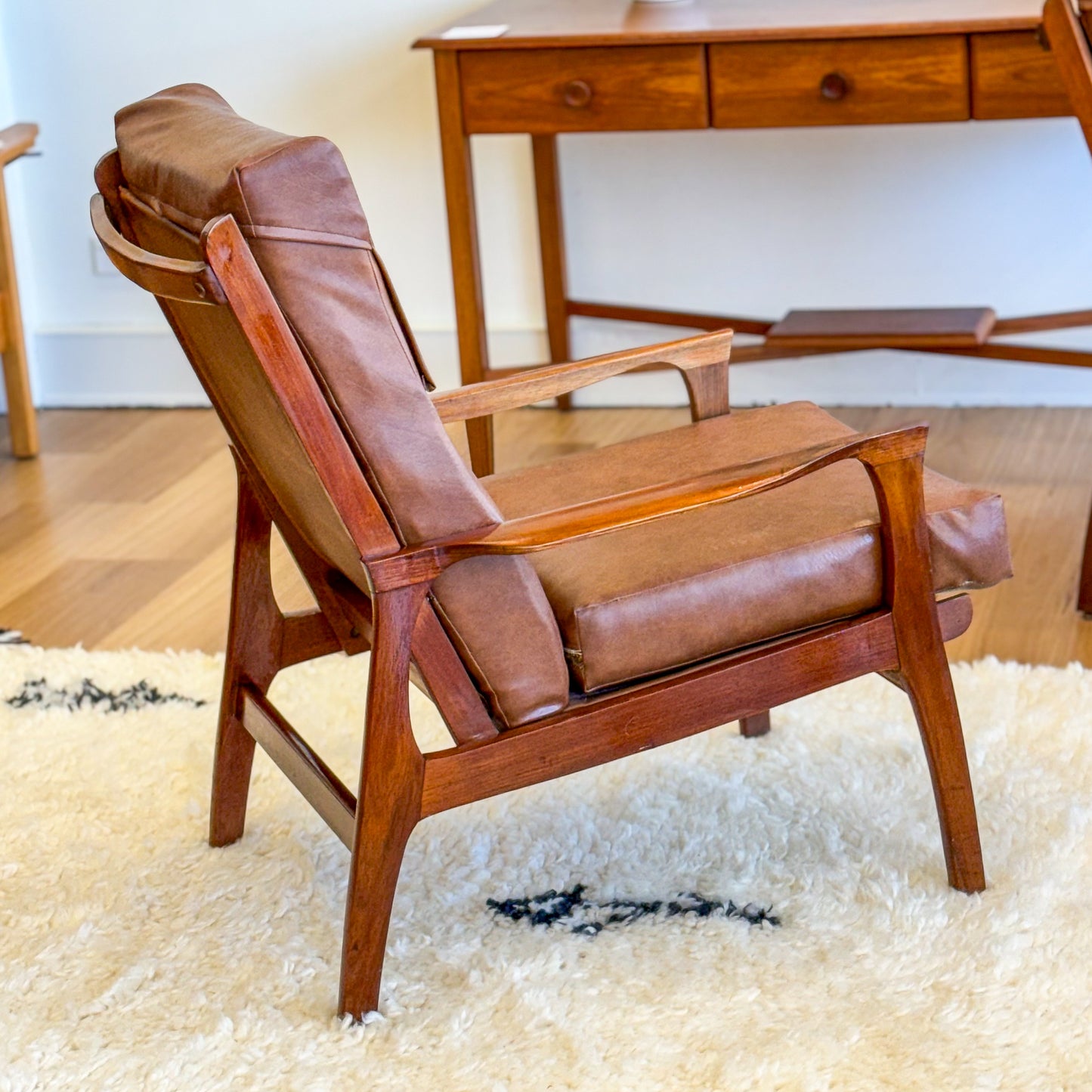 Mid century teak armchair