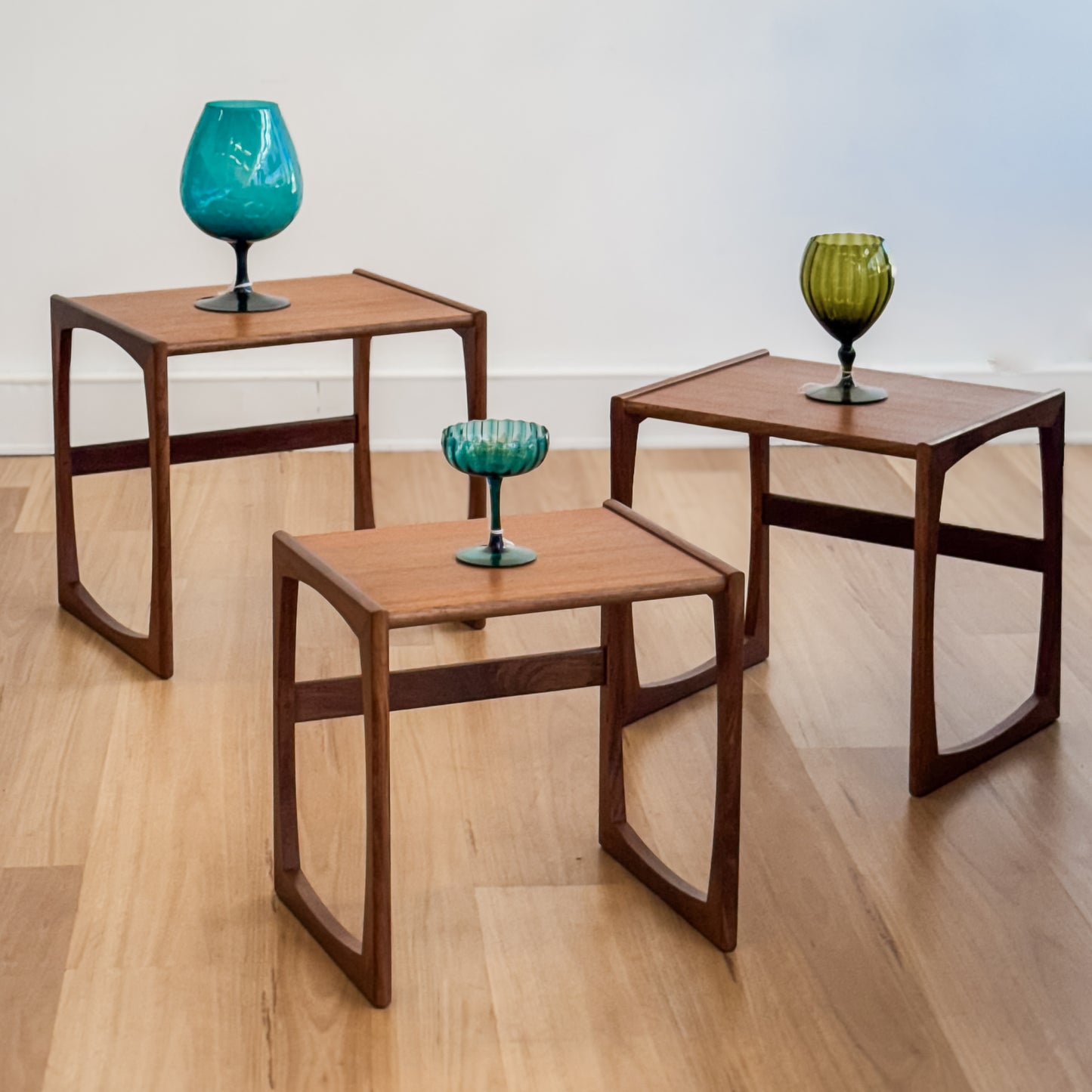 G Plan Quadrille range set of three nesting tables