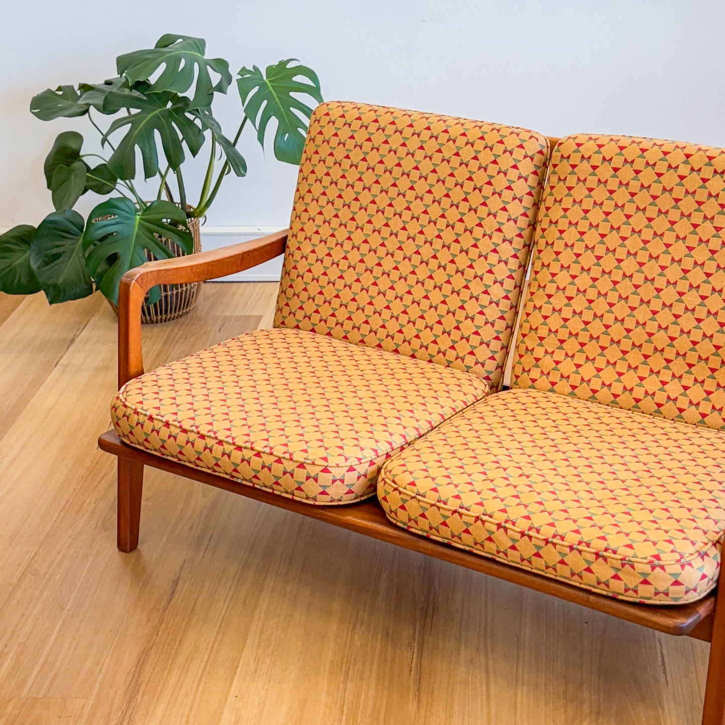 Mid century two seater lounge chair