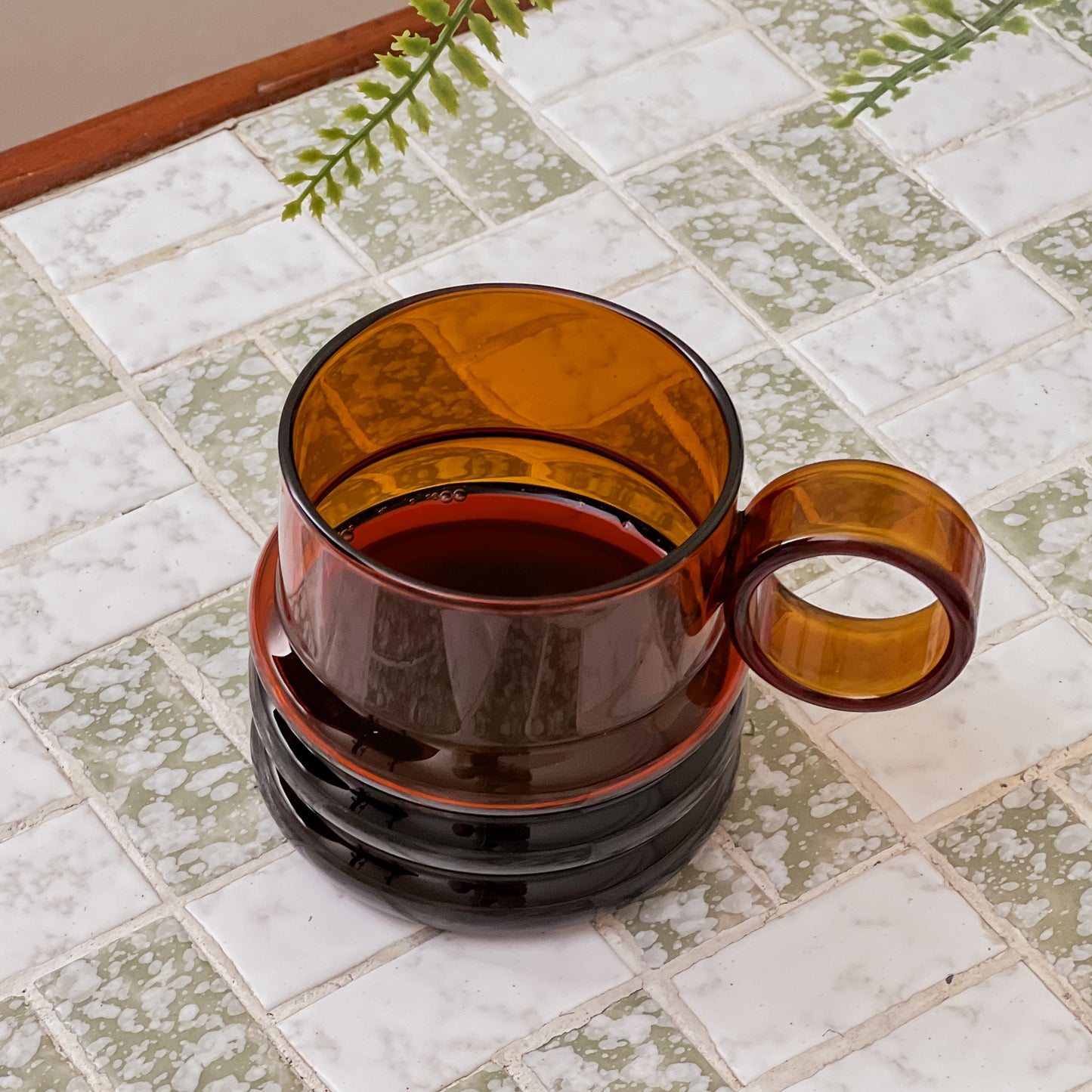 Coloured Ripple Glass Mug