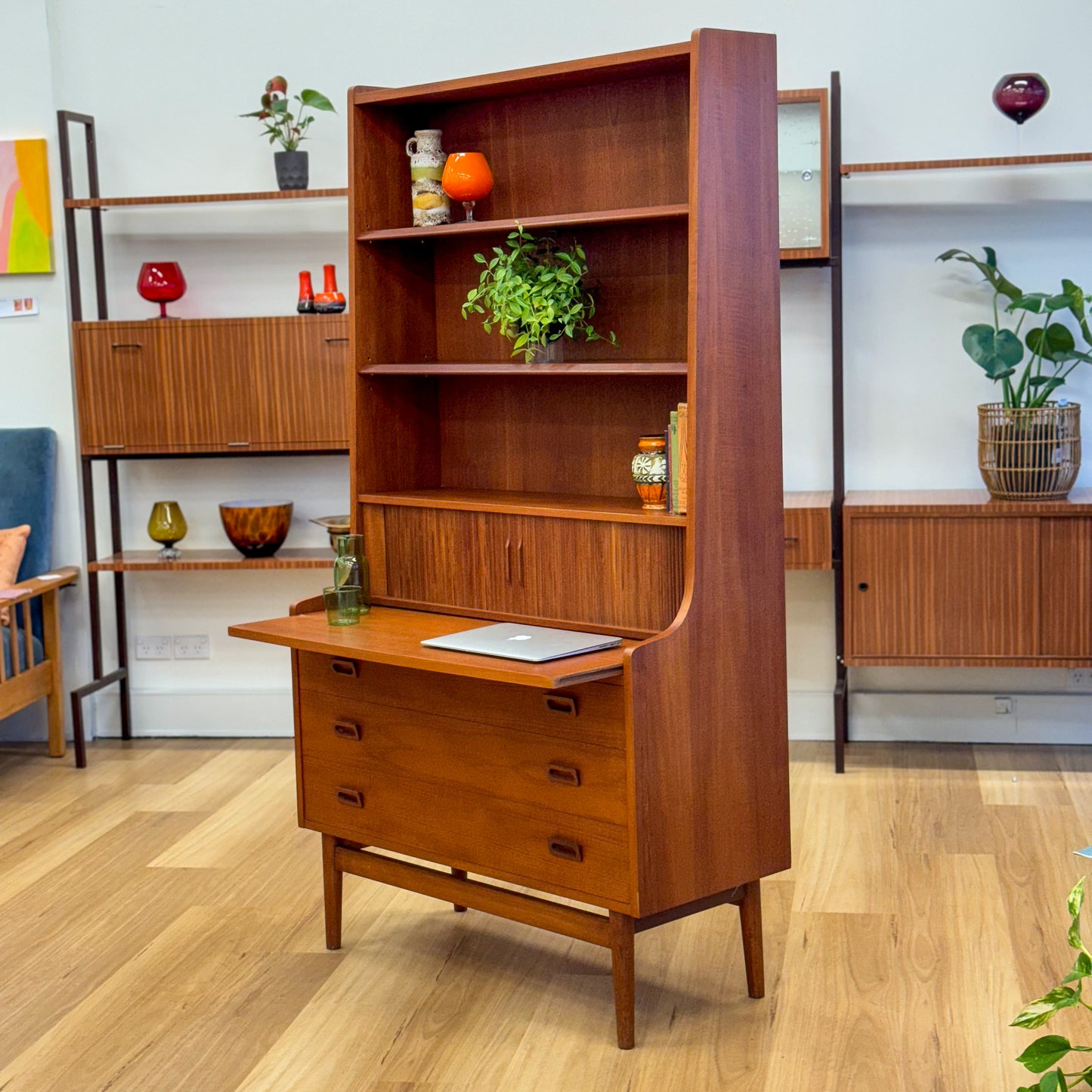 Danish combination bookcase and bureau circa 1960s