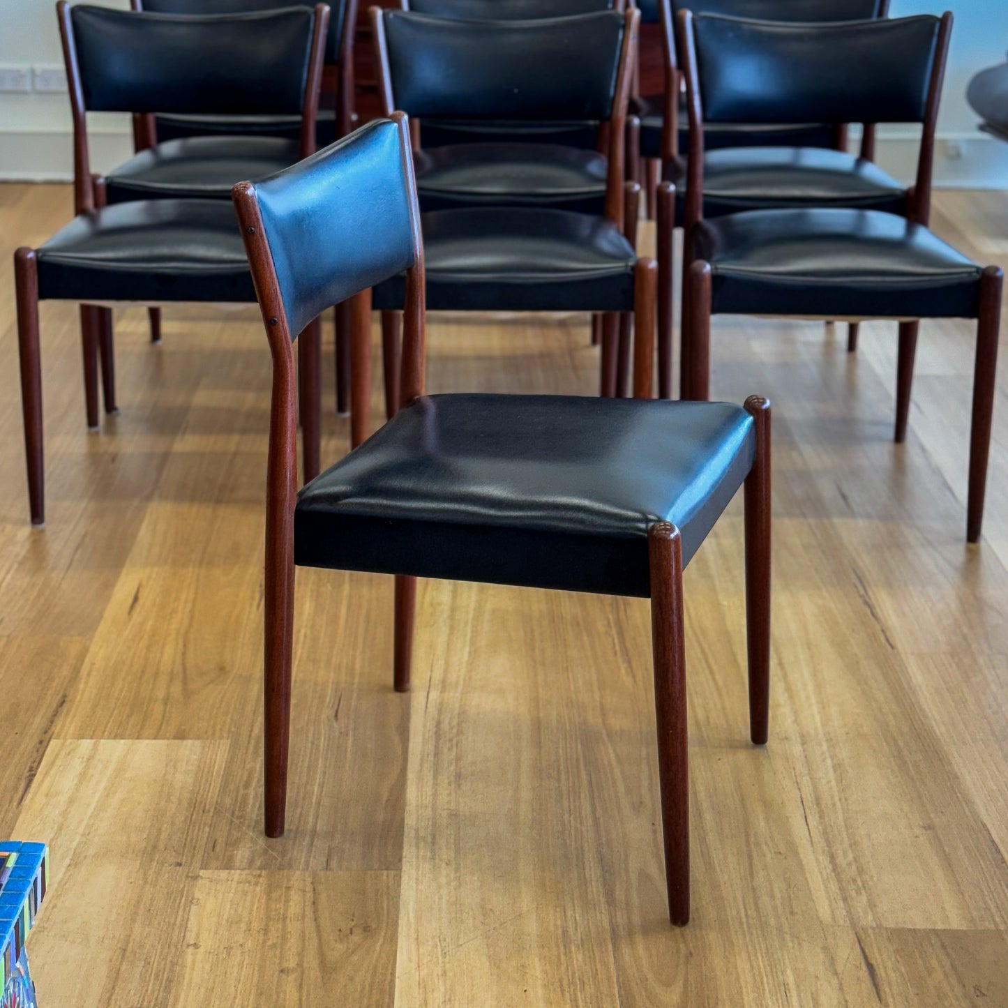 Set of 10 circa 1960s Parker dining chairs