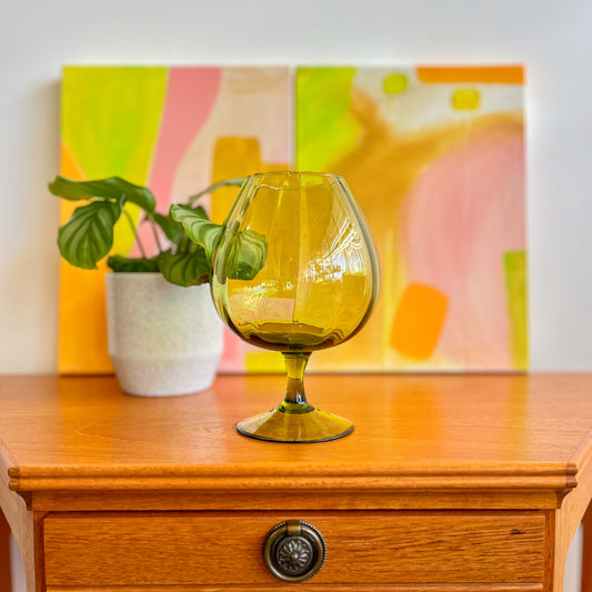 Vintage mid-century handblown glass likely Empoli