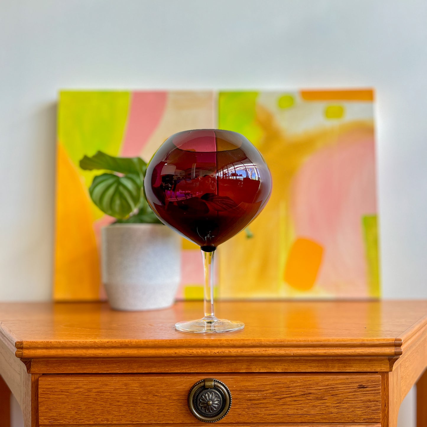 Handblown vintage Balloon vase