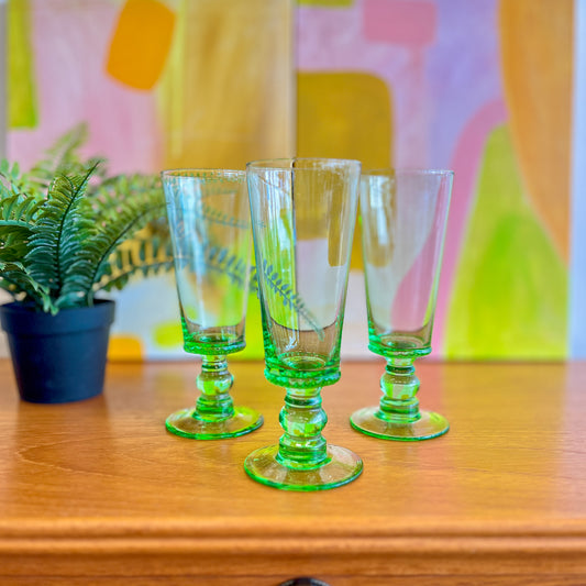 Vintage Uranium Wine Glasses