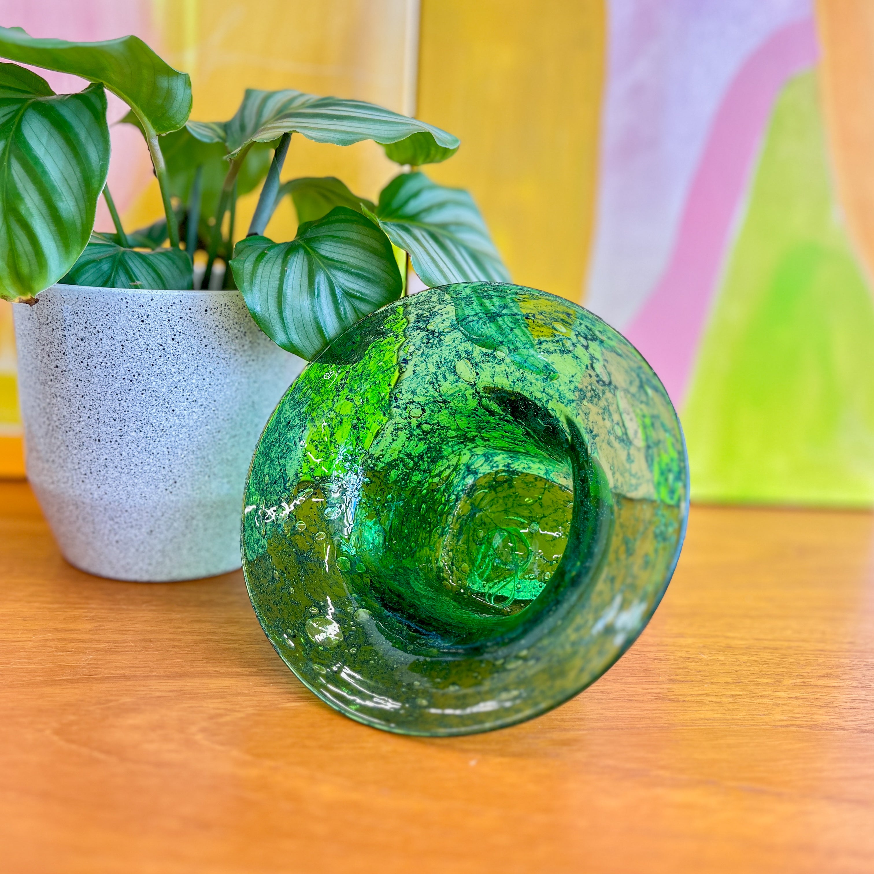 Vintage glass store vase