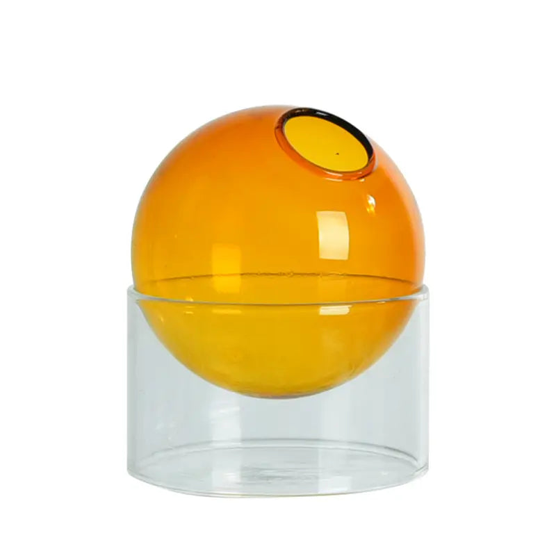 "Round" Colourful Geometric Design Glass Vase