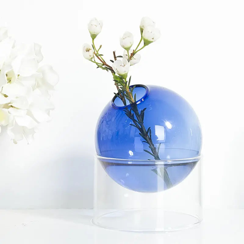 "Round" Colourful Geometric Design Glass Vase